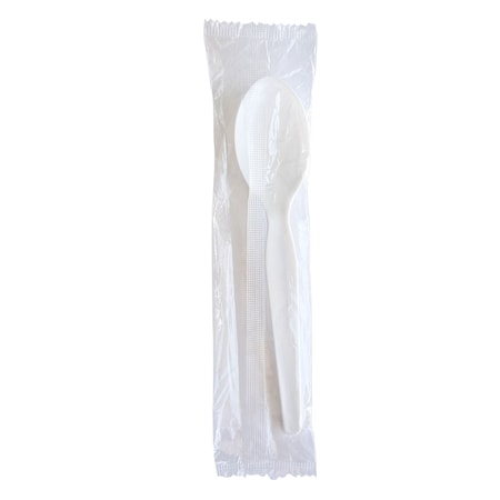 Boardwalk Heavyweight Wrapped Polystyrene Cutlery, Soup Spoon, White, 1000PK BWKSOUPWHPS